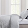 Chezmoi Collection 3-Piece Embossed Velvet Comforter Set Full Size, Gray