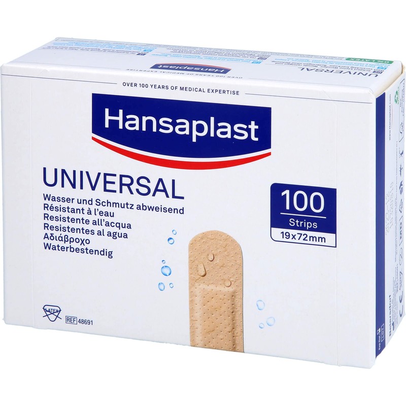 HANSAPLAST Universal Strips Waterres.19x72 mm Pack of 100