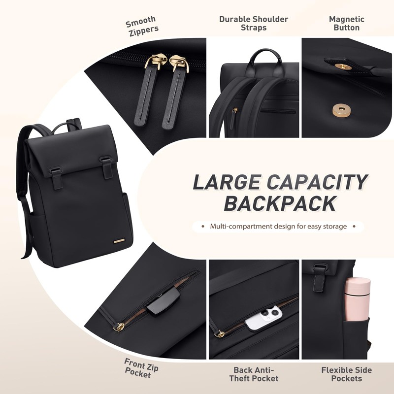 GOLF QUALITY Women Laptop Backpack Computer Backpacks Carry On Waterproof