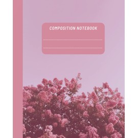 Composition Notebook: College Ruled Journal, Aesthetic Floral Pink Tree