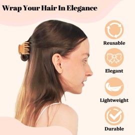 VivaSmile 8 PCS Small Hair Claw Clips for Women | Hair Clips and Rectangle Claw Clips | Perfect for Thin, Thick, and Curly Hair with Square Claw Clip, Women's Brown Hair Accessories