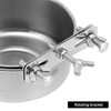 QWORK Kennel Water Bowl, 2 Pcs, Stainless Steel, Rust Resistant,