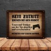 Gamer at Work Metal Sign in Wood Look with Controller