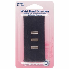 Hemline H769.NY | Navy Waistband Extender Hook | 2.5to5cm by Hemline