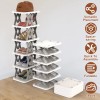 NewHome Small 6 Tier Foldable Corner Narrow Vertical Shoe Rack