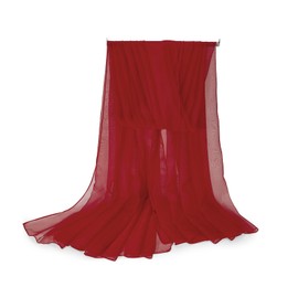 American Trends Silk Feeling Scarf for Women Long Lightweight Scarf Satin Head Scarves Wrap Neck Scarf Red