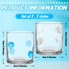Singhoow 2 Pcs 14 oz Icon Juice Glasses Starfish Seashell