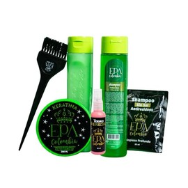 EPA COLOMBIA KIT KERATINA ORGANICA KERATINA PARA ALISAR EL PELO Y TRATAMIENTO PARA CABELLO SECO Y MALTRATADO KERATIN HAIR TREATMENT HAIR STRAIGHTENERS FOR WOMEN HAIR MASK FOR DAMAGED HAIR