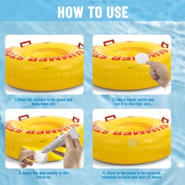 Pool Repair Kit, Air Mattress Repair Kit, Pool Film Repair Kit, Waterproof Pool Repair Kit, PVC Repair Kit for Inflatable Items, Hot Tubs, Above Ground Pools, Inflatable Spa Pools - 60 g