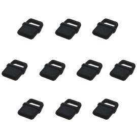 monofive MF-TCT2-PV10B Type C Female Connector Dustproof Protective Cover with Knob Large Hole Hole, Black (Pack of 10)