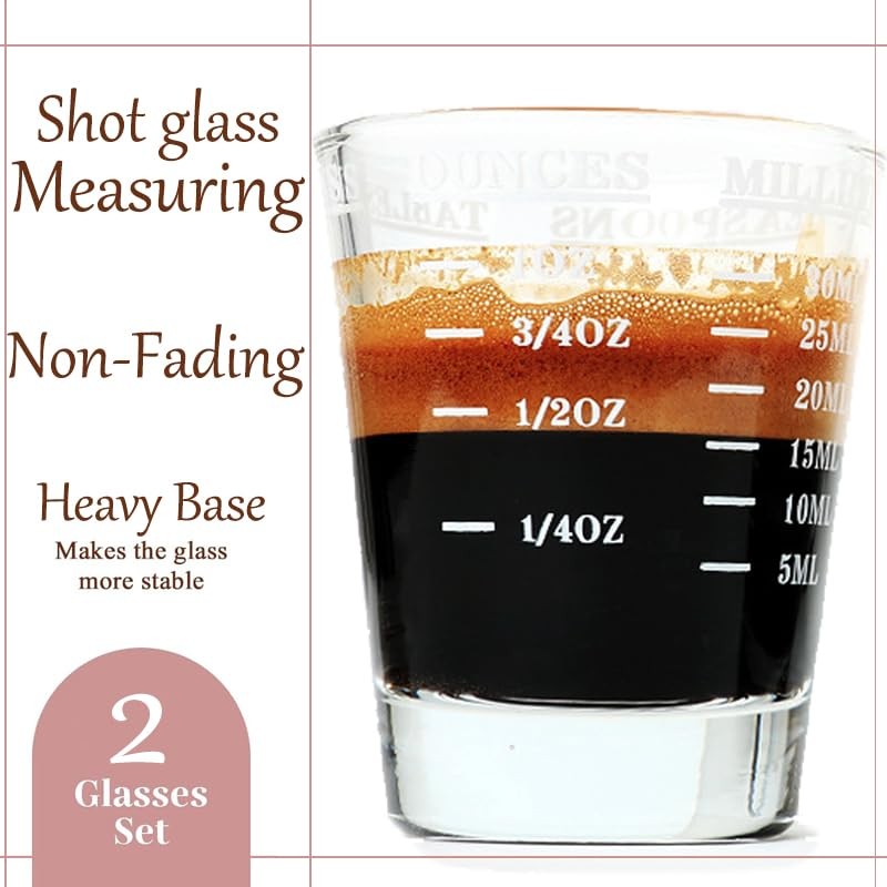 Shot Glass Measuring Cup | Non Fading | Bar Bartender