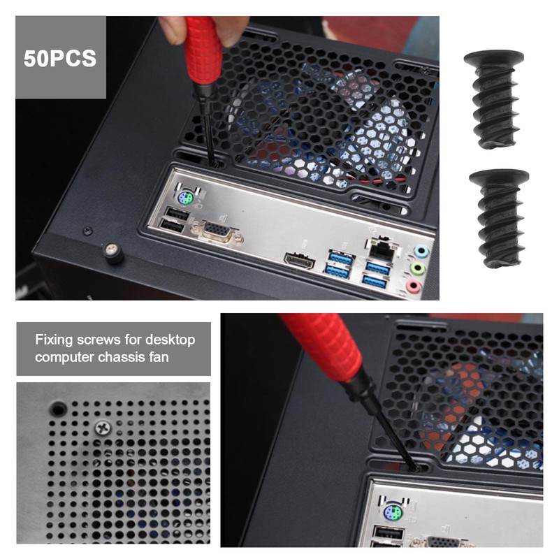 VGOL Computer Case Fan Screws Kit PC Fan Screws Computer