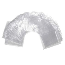 Cinece Small Bags, Plastic Bags, Small Bags, Mini, Transparent, Thick, Clear, Small (3.1 x 4.7 inches (8 x 12 cm), 100 Pcs)