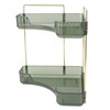 2 Tier Corner Bathroom Countertop Organizer Space Saving Easy Assembly