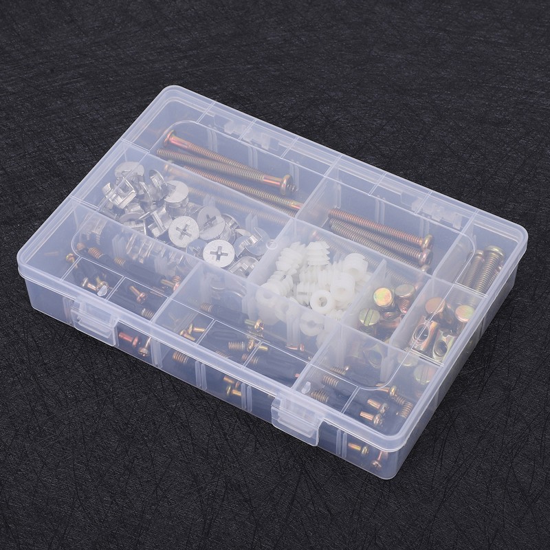 125Pcs Furniture Hardware Screw PreInserted Nut Eccentric Wheel 3in1 Connecting