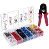 Ferrule Crimping Tool Kit,Crimper Plier Set with 1200PCS Wires Terminals
