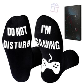Do Not Disturb I'm Gaming Socks,Christmas Stocking Stuffers Gifts For Men,Gamer Birthday Gifts For Teen Boys,Fathers,Dad,Son