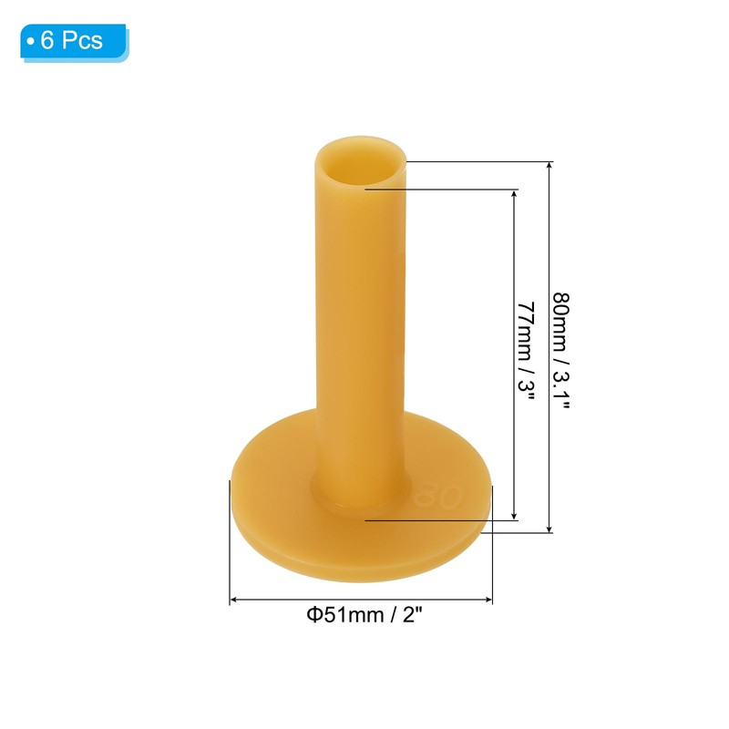 PATIKIL 3.1" Rubber Golf Tees Set of 6 Ball Holder