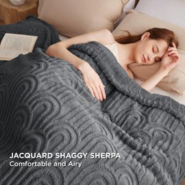 Bedsure Grey Blanket Queen Size for Bed - Super Soft Cozy Blankets for Women, Cute Large Fleece Blanket for Girls, 90x90 Inches