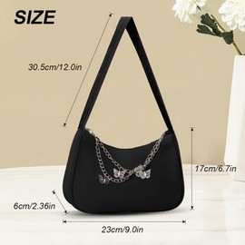 YZROHYI Shoulder Bag Women's Small, Cool Bags Teenager Girls, Handbag Black, Clutch Bag Girls, Y2k Crossbody Bag, Vintage Shoulder Bag, Women, Bag Tote Bag, Armpit Bag, black