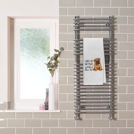 Dibor Life is Better with A Shar pei Kitchen Towels Dish Towels Dishcloth,Cute Puppy Dog Absorbent Drying Cloth Hand Towels Tea Towels for Bathroom Kitchen,Dog Lovers Girls Women Gifts