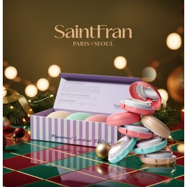 st franc Saint Franc Mini Macaron Special Package 2+1 W Skin Treatment Cushion Pact Peach 5g / 세인트프랑 미니마카롱 스페셜 패키지 2+1 더블유 스킨트리트먼트 쿠션 팩트 피치 5g
