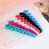 Qmcandy 6 Pairs Acrylic Heart Shape Ear Tunnels Plugs Colorful