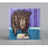 Javelina reading library decor animal art tile coaster gift