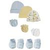UD_Preemie Baby Boy Caps With Infant Mittens And Booties -
