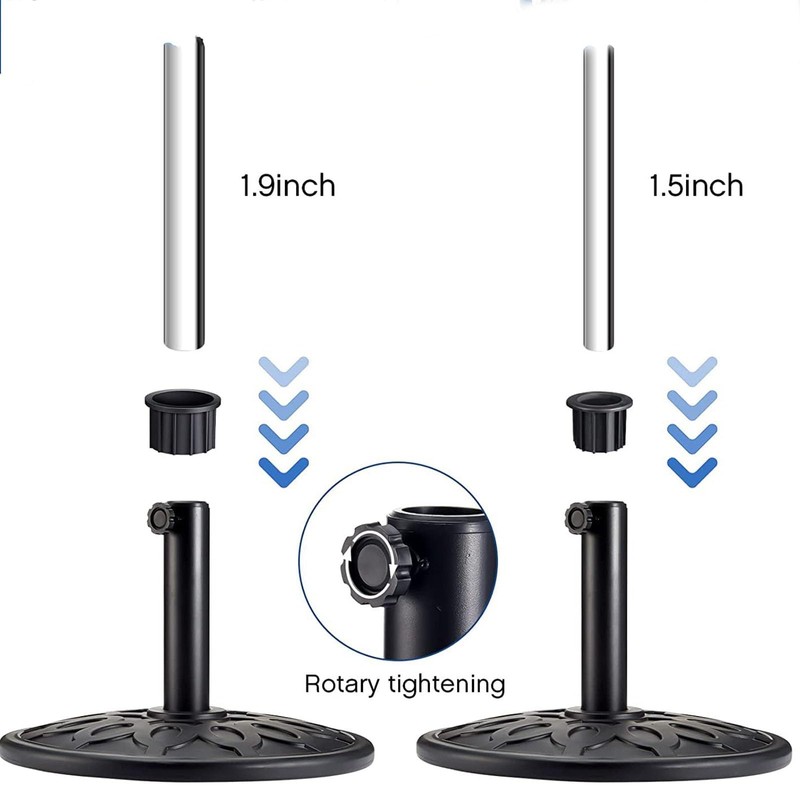 Frypay Reducing Rings for Umbrella Stand Adapter Parasol Tube Reducing