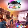 Mpayel RGB Ceiling Fans with Lights and Remote, 13'' Low