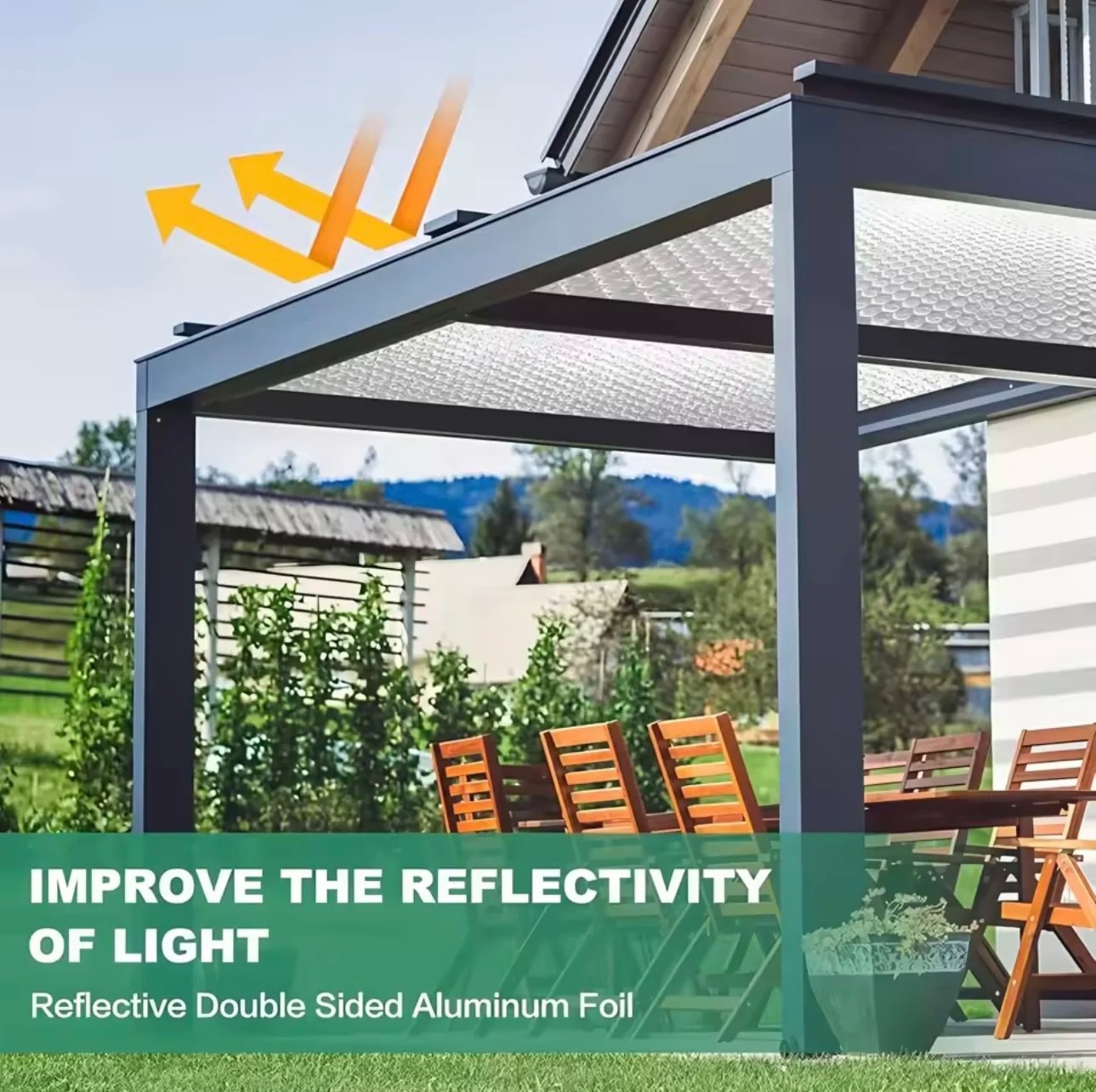 StepTidy Window Insulation Film – Double-Sided Aluminum Foam for Sun Blocking, Home & Travel Storage