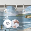 Vengaot Summer Beach Coastal Shower Curtain 72Wx72L Inch Blue Sea