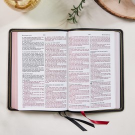 KJV Holy Bible: Large Print Thinline, Black Goatskin Leather, Premier Collection, Red Letter, Comfort Print (Thumb Indexed): King James Version