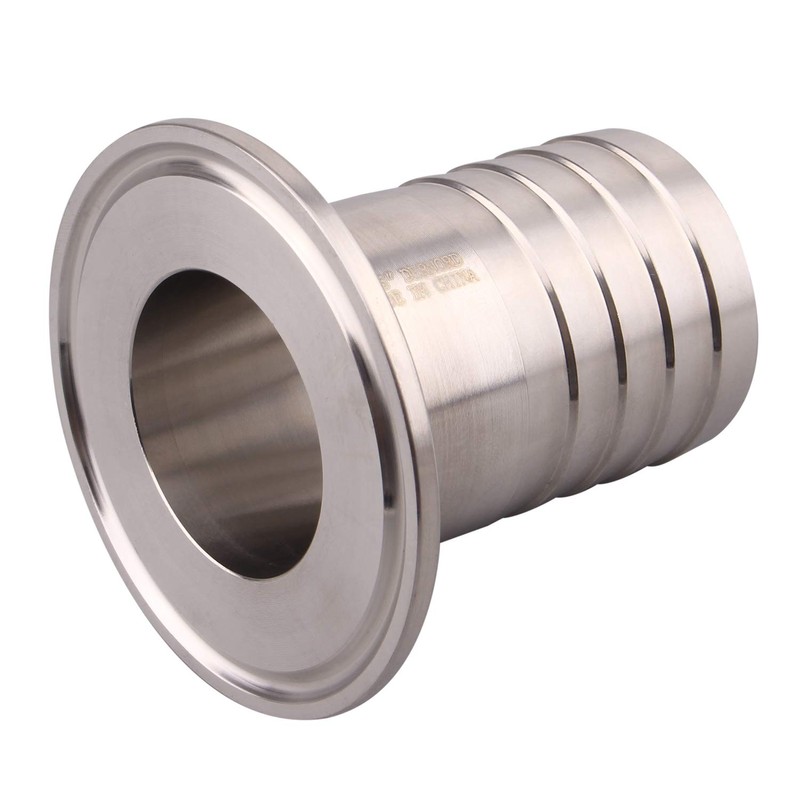 DERNORD 2" Tri Clamp to 1.5" Hose Barbed Adapter SUS304