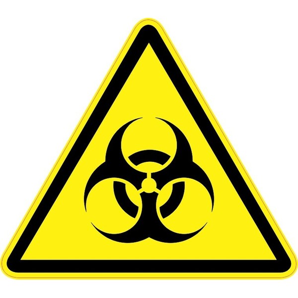 5inx4.5in Biohazard Symbol Sign Bumper Sticker Decal Car Windows Stickers