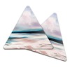 2 x Triangle Coasters - Ocean Beach Art Painting Cork