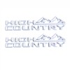 2pack OEM High Country Emblems 3D Letters Side Badge Compatible