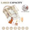 FAIME Clear Tote Bag for Women Stadium Approved,Woven Crossbody Handbag
