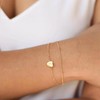 Gold Initial Bracelets for Women Dainty Heart Bracelets Gold Adjustable