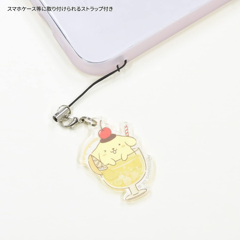 Gourmandise Sanrio Characters Mobile Acrylic Strap Pom Pom Plum SANG-314PN