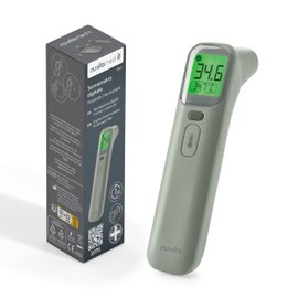 Nuvita 2075 Termometro Digitale Frontale e Auricolare – Letture Veloci in 1 Secondo, 4 Modalità, Memoria Avanzata e Allarmi Precisi