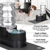 RIZZARI Automatic Pet Waterer, Base Raised Cat Water Dispenser, Gravity
