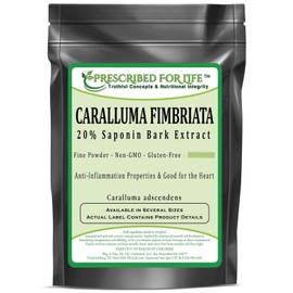 Prescribed For Life Caralluma Fimbriata - 20% Saponin Bark Extract Powder, 12oz(340g)