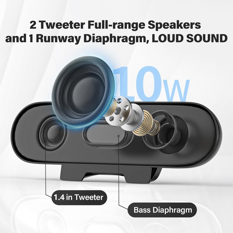 NORTBILL Computer Speaker for Desktop Monitor,Single USB Speaker for Desktop