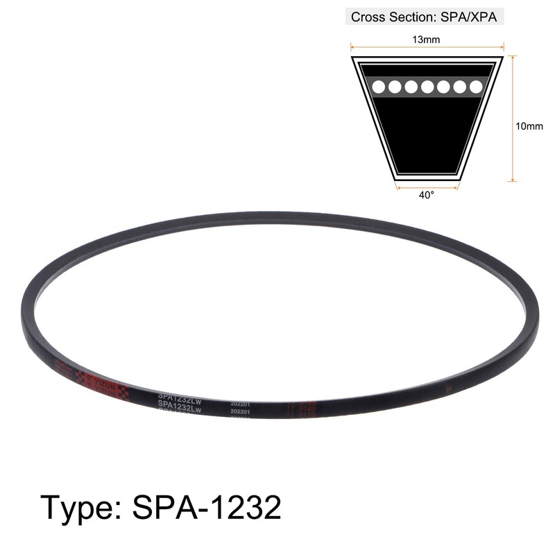sourcing map SPA-1232 V-Belts Drive Belt 1232mm Pitch Girth 13mm