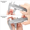 QWORK® Vernier Caliper, High Precision Vernier Caliper 6"/150mm, 0.05mm/1/128" Tolerance