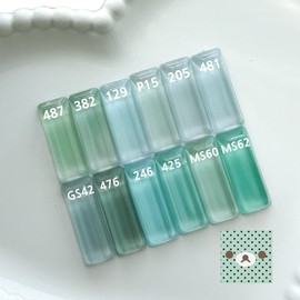 I like mint ୨୧⋆ Mint one color handmade nail tip - short coffin / 민트 좋아 ୨୧⋆ 민트 원컬러 수제네일팁 - 숏코핀