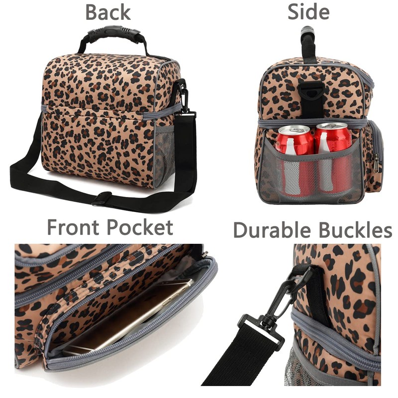 FlowFly Double Layer Cooler Insulated Lunch Bag Adult Lunch Box