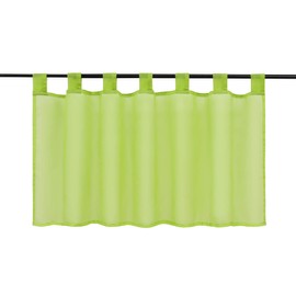 Joyswahl Eva Bistro Net Curtain, Plain Colour, Voile Transparent Curtains, Pack of 1, 45 x 120 cm, Yellow Green
